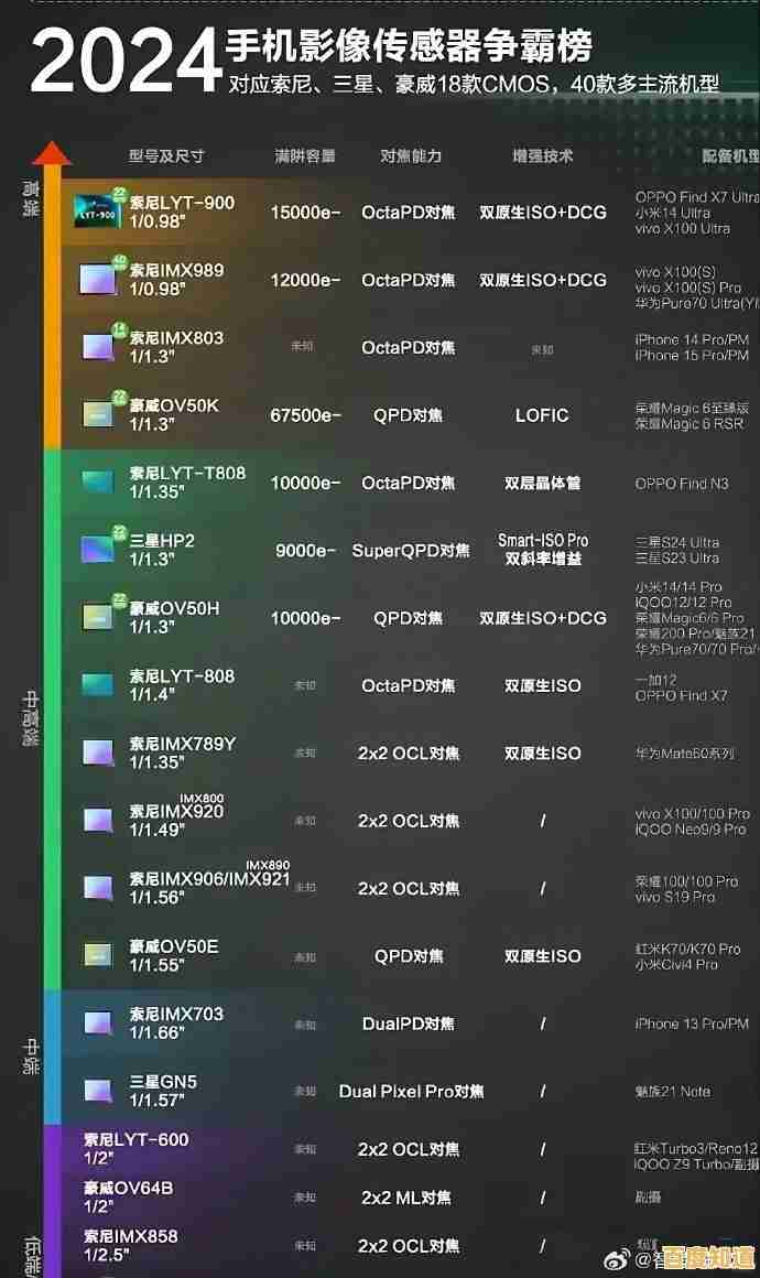 手机CMOS芯片天梯图解析:探索影像技术背后的创新突破